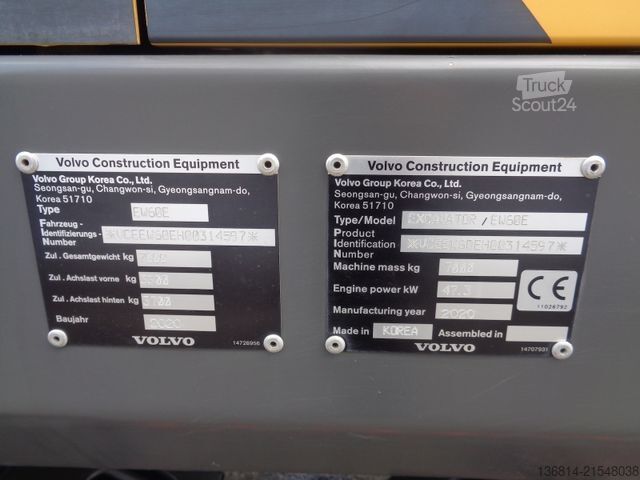 Koparka kołowa VOLVO EW60E Powertilt + Löffelpaket Klima