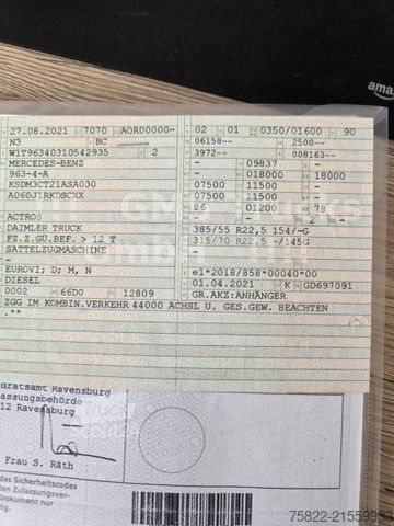 Trattore stradale standard MERCEDES-BENZ Actros 1848 / BigSpace / Mirror Cam / Park Cool