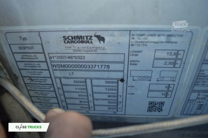 Open semitrailer with tarp SCHMITZ CARGOBULL SCS24/L Varios