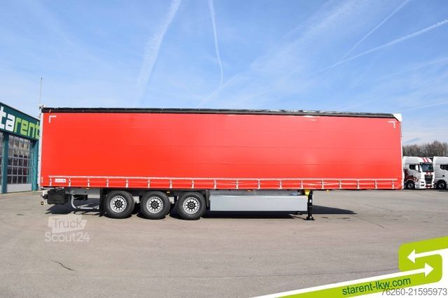 Open oplegger met zeil SCHMITZ CARGOBULL Hubdach Liftachse Palettenkasten MIETE