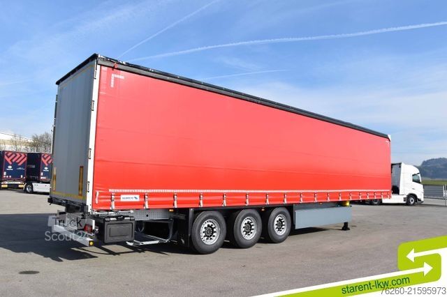 Open oplegger met zeil SCHMITZ CARGOBULL Hubdach Liftachse Palettenkasten MIETE