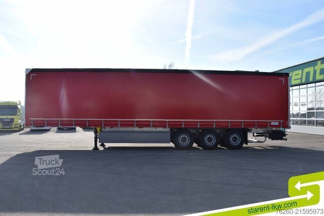 Open oplegger met zeil SCHMITZ CARGOBULL Hubdach Liftachse Palettenkasten MIETE