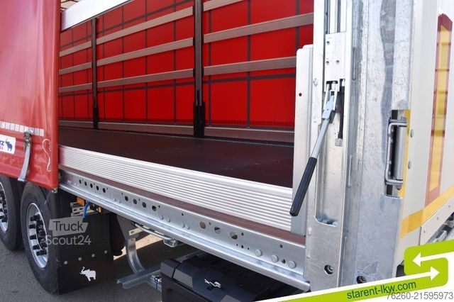 Open oplegger met zeil SCHMITZ CARGOBULL Hubdach Liftachse Palettenkasten MIETE