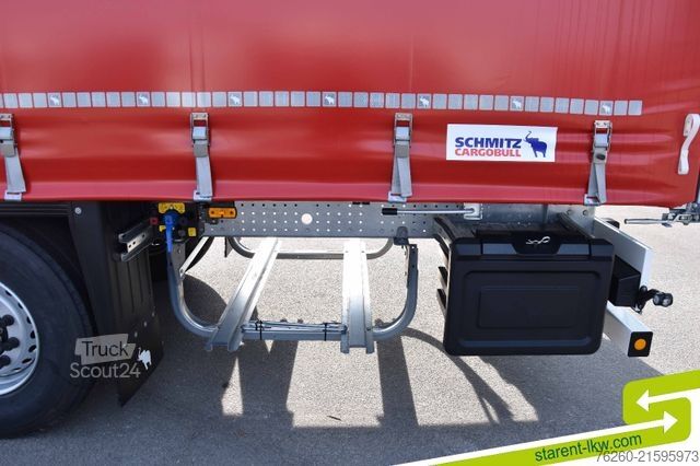 Open oplegger met zeil SCHMITZ CARGOBULL Hubdach Liftachse Palettenkasten MIETE