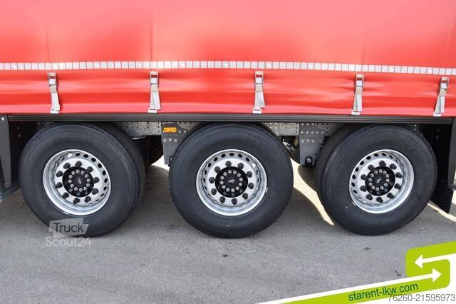 Open oplegger met zeil SCHMITZ CARGOBULL Hubdach Liftachse Palettenkasten MIETE