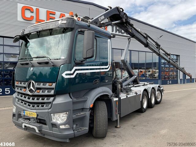 Haakarmsysteem Mercedes-Benz Arocs 3251 8x4 Euro 6 Hiab 28 Tonmeter laadkraan