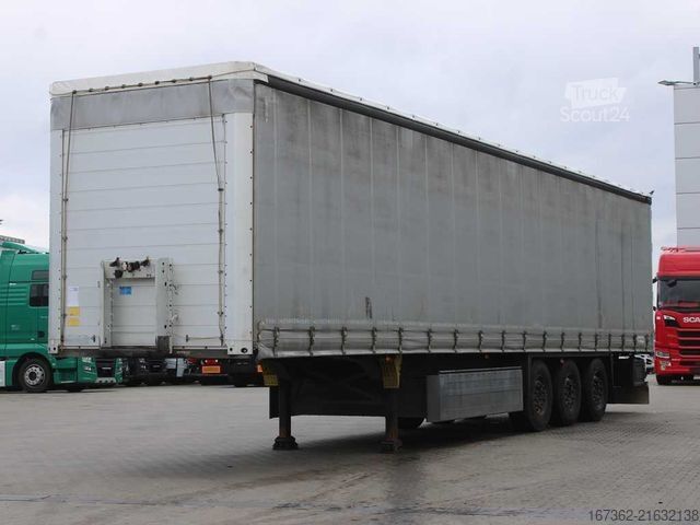 Open semitrailer with tarp SCHMITZ CARGOBULL SCS 24/L13.62 EB, MULTILOCK, LIFTING AXLE