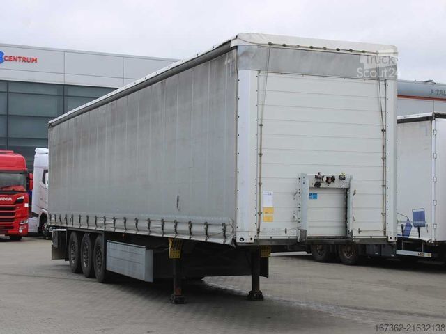 Open semitrailer with tarp SCHMITZ CARGOBULL SCS 24/L13.62 EB, MULTILOCK, LIFTING AXLE