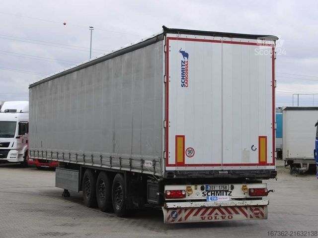 Open semitrailer with tarp SCHMITZ CARGOBULL SCS 24/L13.62 EB, MULTILOCK, LIFTING AXLE