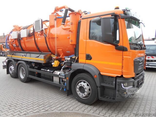 вакуумен цистерна камион MAN TGM 26.320 6x2-4 BL / Faros 13,5/1