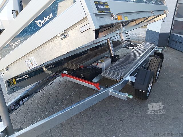 Kipper driezijdig Cheval Liberté PW 3.6 3500kg 3,6x1,8 Elektro Alurampen Stützen