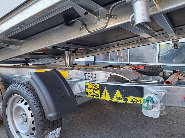 Kipper driezijdig Cheval Liberté PW 3.6 3500kg 3,6x1,8 Elektro Alurampen Stützen