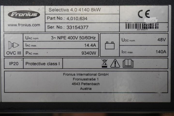 Gaffeltruckbatteri FRONIUS Selectiva 4.0 4140 8kW 48V/140A