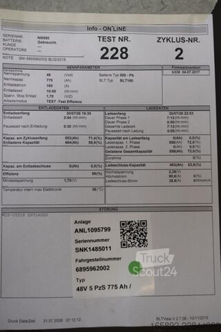 Gaffeltruckbatteri HAWKER 48 Volt 5 PzS 775 Ah