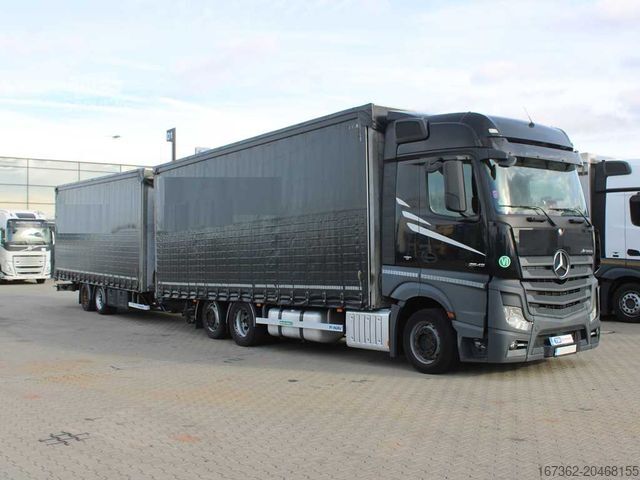 Φορτηγό πλατφόρμα με μουσαμά MERCEDES-BENZ Actros 2545, 6X2, EURO 6,AIR SUSPENSIONS + PANAV