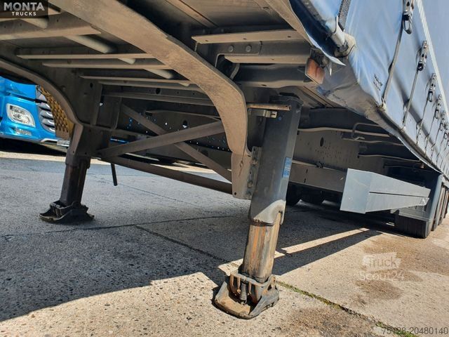 Open semitrailer with tarp SCHMITZ CARGOBULL SCS S3T Varios, Edscha, hydraul. Hubdach, TÜV