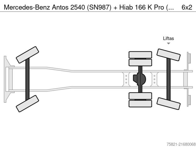 Camion cu macara Mercedes-Benz Antos 2540 (SN987) + Hiab 166 K Pro (2 x in stock)