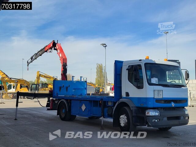 Plataforma de carga Renault Premium 370 4X2 HMF 1560 K4 Kran Crane Manual A...