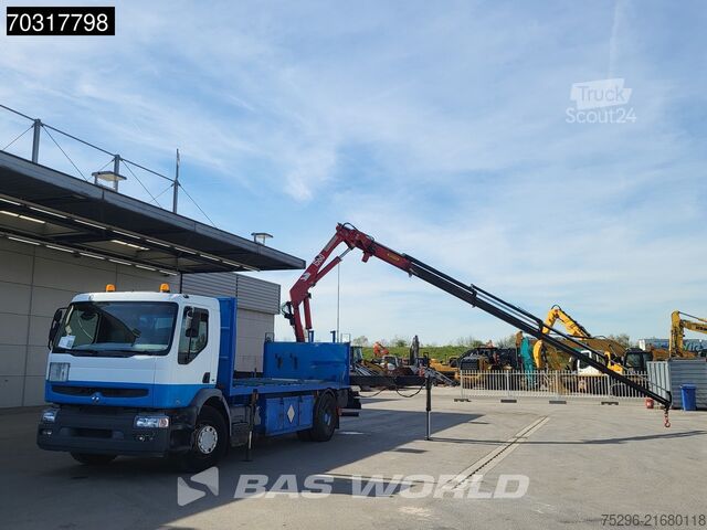 Plataforma de carga Renault Premium 370 4X2 HMF 1560 K4 Kran Crane Manual A...