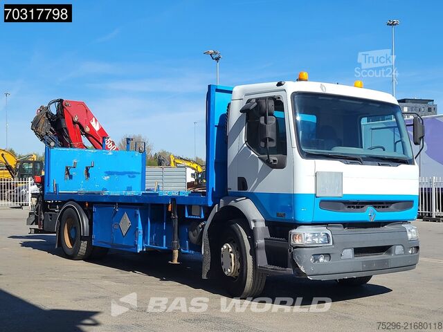 Plataforma de carga Renault Premium 370 4X2 HMF 1560 K4 Kran Crane Manual A...