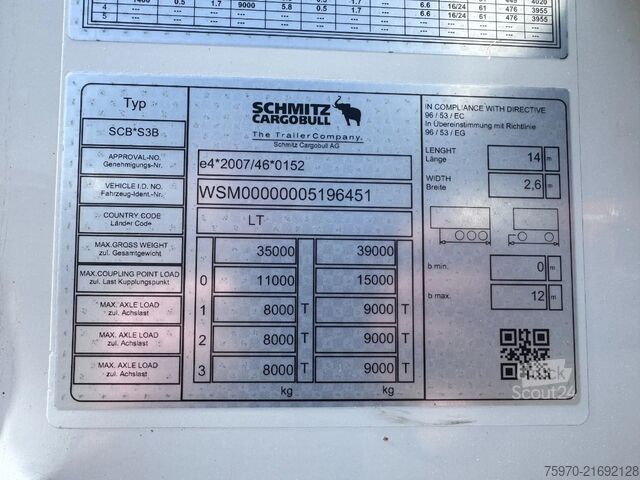 Transport réfrigéré/congélé Schmitz Cargobull N/A THERMO KING SLXi 300 D+E