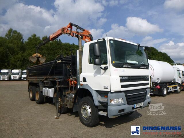 Kranbil DAF CF 85.360 8X4 RHD tipper + Terex 118.2 VGL-A15