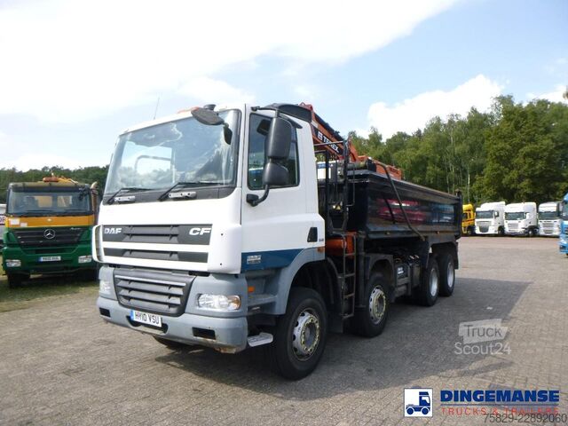 Kranbil DAF CF 85.360 8X4 RHD tipper + Terex 118.2 VGL-A15