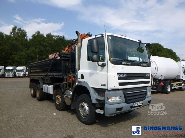 Kranbil DAF CF 85.360 8X4 RHD tipper + Terex 118.2 VGL-A15