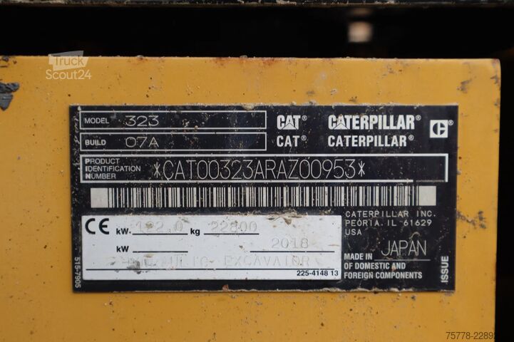 Vikšrinis ekskavatorius Caterpillar 323 07A | ROTOTILT | QUICK COUPLER | BUCKET
