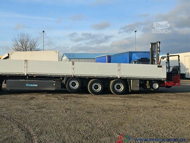 Auflieger mit Pritsche & Plane Krone Krone Baustoffauflieger +Moffett Mitnahmestapler