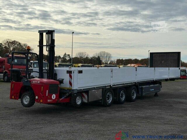 Auflieger mit Pritsche & Plane Krone Krone Baustoffauflieger +Moffett Mitnahmestapler