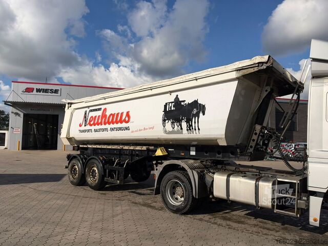 Semi-remorque benne SCHMITZ CARGOBULL SKI 19 2-Achs Stahl Kippmulde Cramaro Verdeck