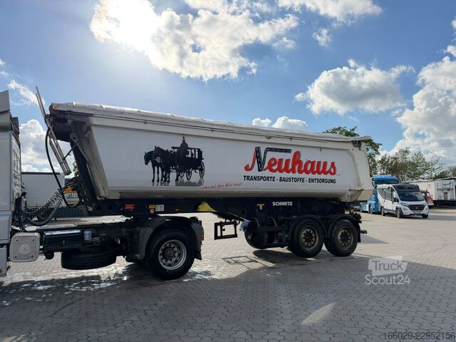 Semi-remorque benne SCHMITZ CARGOBULL SKI 19 2-Achs Stahl Kippmulde Cramaro Verdeck