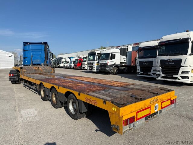 Komerciālais transportlīdzeklis Nooteboom 3 Achs Tieflader gekröpft SAF Achsen zwillings
