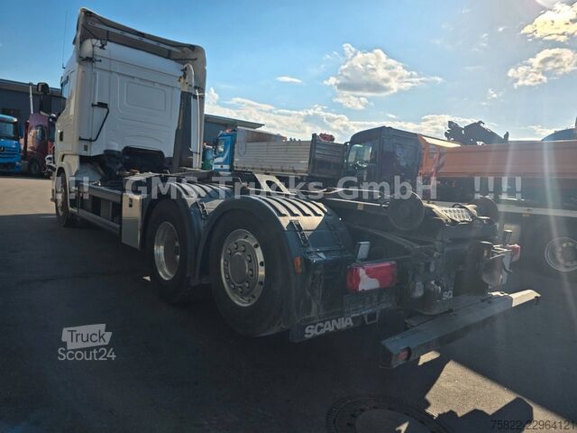 Крюковой мусоровоз SCANIA R500 V8 / Manual / TOP ZUSTAND / German