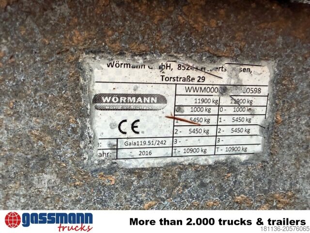 Trīspusējā pašizgāzēja piekabe  Gala 119.51/242, Verzinkt