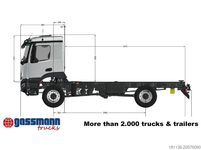 Camion cu platformă Mercedes-Benz Arocs 1827/30 A 4x4, Ex-Bundeswehr!