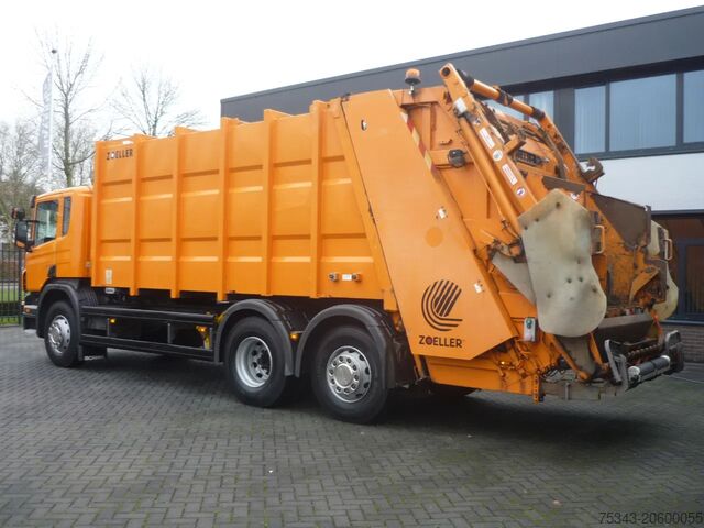 Vozilo za prikupljanje otpada Scania P320 6x2-4 Garbage box Zoeller Medium XXL 23m3