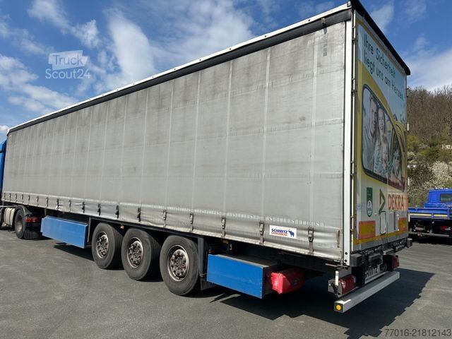 Semi-reboque aberto com lona SCHMITZ CARGOBULL SCS 24L, Liftachse,Palettenkasten