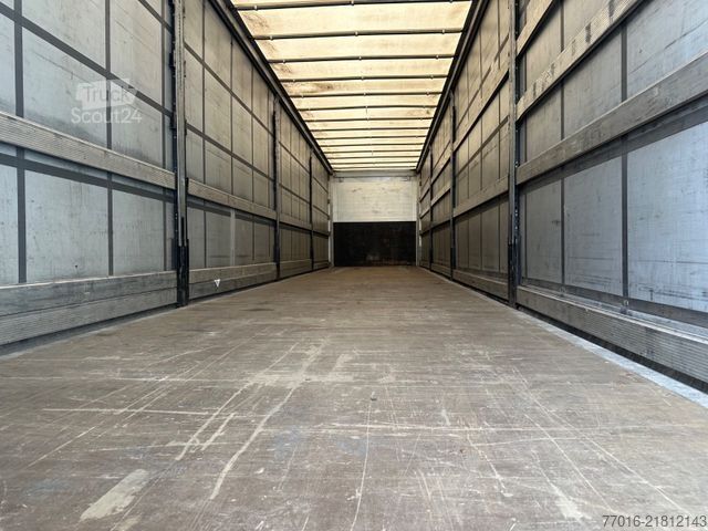 Åpen semitrailer med presenning SCHMITZ CARGOBULL SCS 24L, Liftachse,Palettenkasten