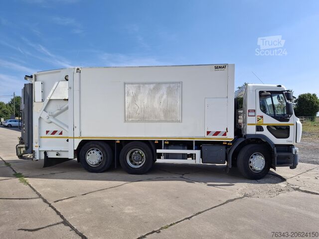 BENNE A ORDURES MENAGERES RENAULT D26 WIDE 320 - 6X2 - E6 - SEMAT C337