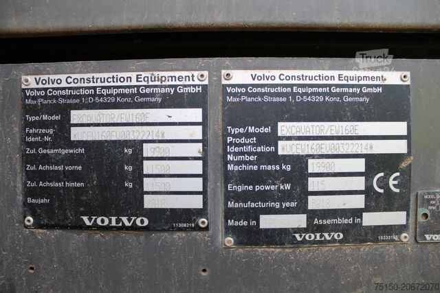 Колёсный экскаватор VOLVO EW160E - SW - Nr.: 214