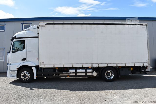 Plattewagen met zeil MERCEDES-BENZ Actros 1845 L E6 ADR AHK LBW Retarder