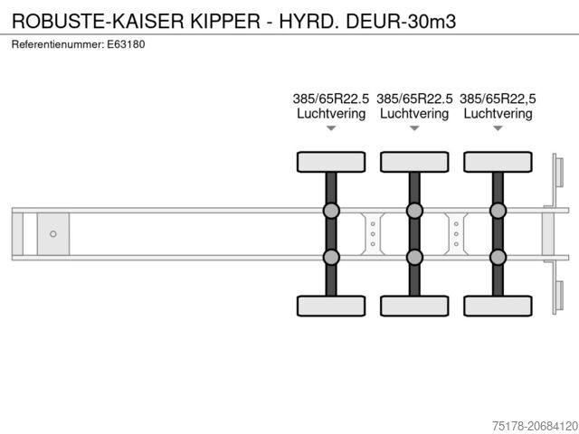 Самосвал ROBUSTE-KAISER KIPPER - HYRD. DEUR-30m3