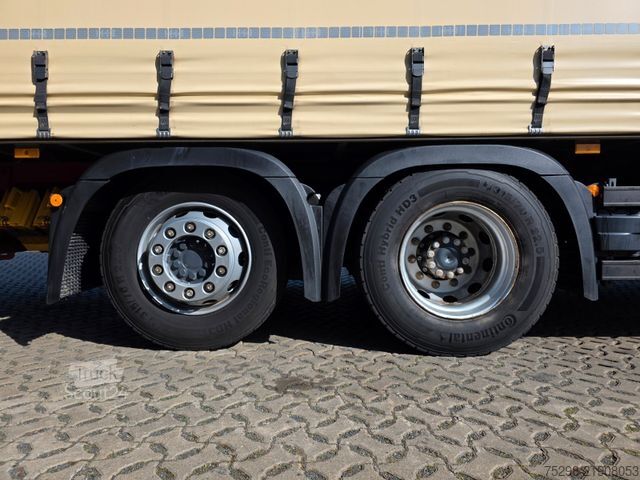 Вантажівка з платформою і тентом MERCEDES-BENZ Actros 2542 /Retarder /Ldbw /Xenon/Standklima/TV
