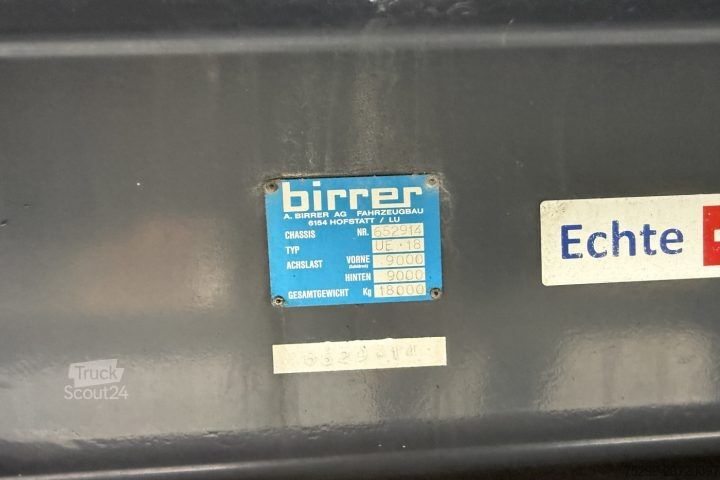 Open aanhangwagen met zeil  UE 18 Plane / Swiss-Vehicle