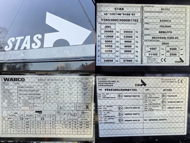 Напівпричіп-самоскид STAS S 300 CX 51 m³ *FULL OPTION *WIE NEU *72.000 km