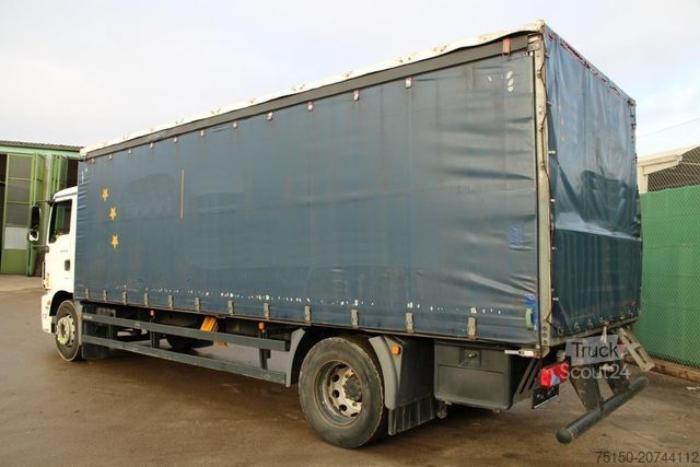 Autocarro con pianale e telone MAN TGM 18.320 4x2 BL Edscha/Stahltransporte Nr: 940