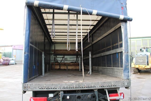 Autocarro con pianale e telone MAN TGM 18.320 4x2 BL Edscha/Stahltransporte Nr: 940