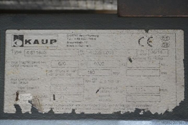 Seitenschieber (Gabelversteller) KAUP 4,8T160B, Breite 1350 mm